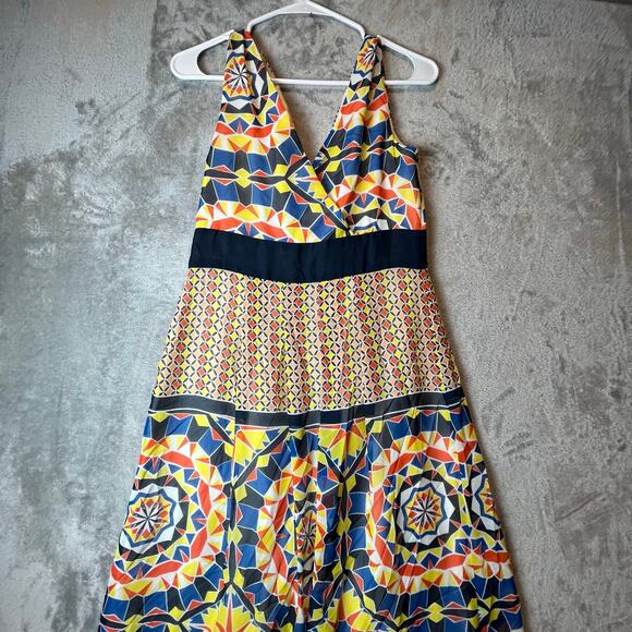 Ann Taylor Geometric Kaleidoscope Maxi Dress Bold Abstract Print Size 2 New‎ - Picture 4 of 8